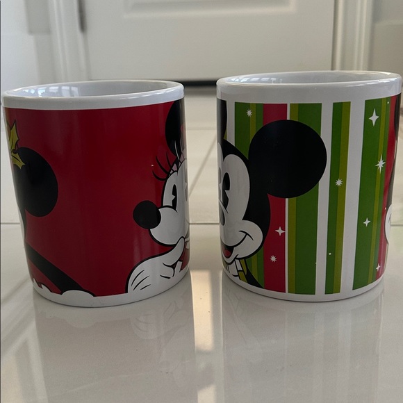 Disney Mickey & Minnie Mouse Christmas Coffee/Soup Mugs Set of 2 - Picture 2 of 10
